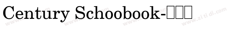 Century Schoobook字体转换